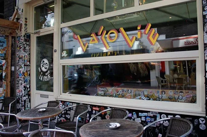The logo in the window